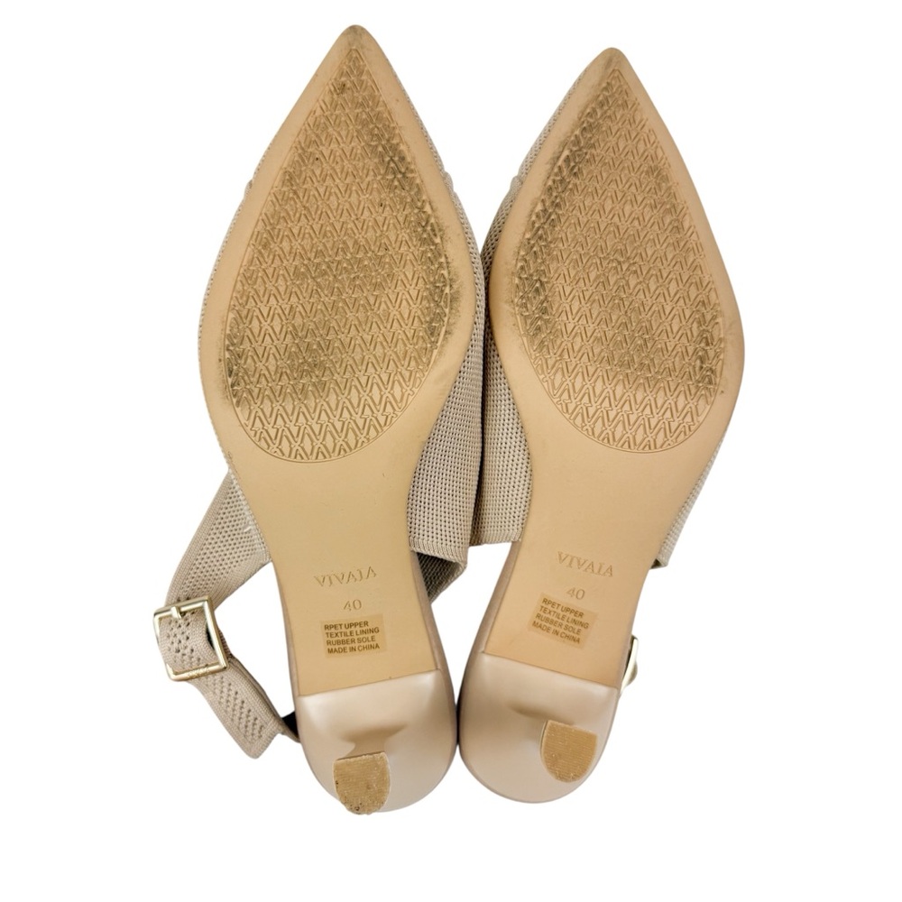 VIVAIA Women's Slingback Pointed-Toe Heels in Almond - Picture 13 of 16